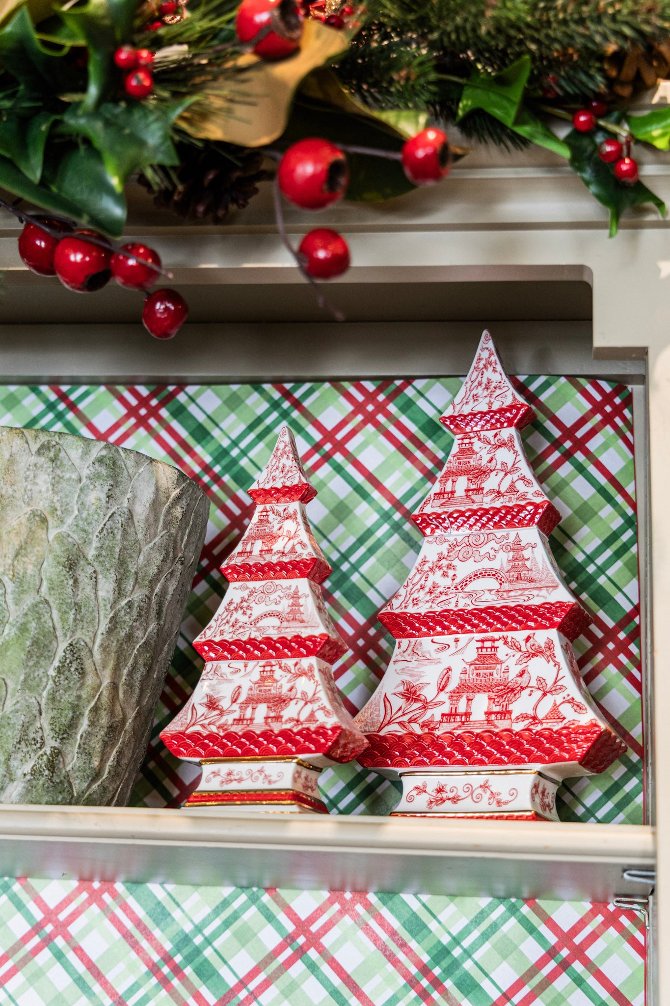 Red Chinoiserie Tree