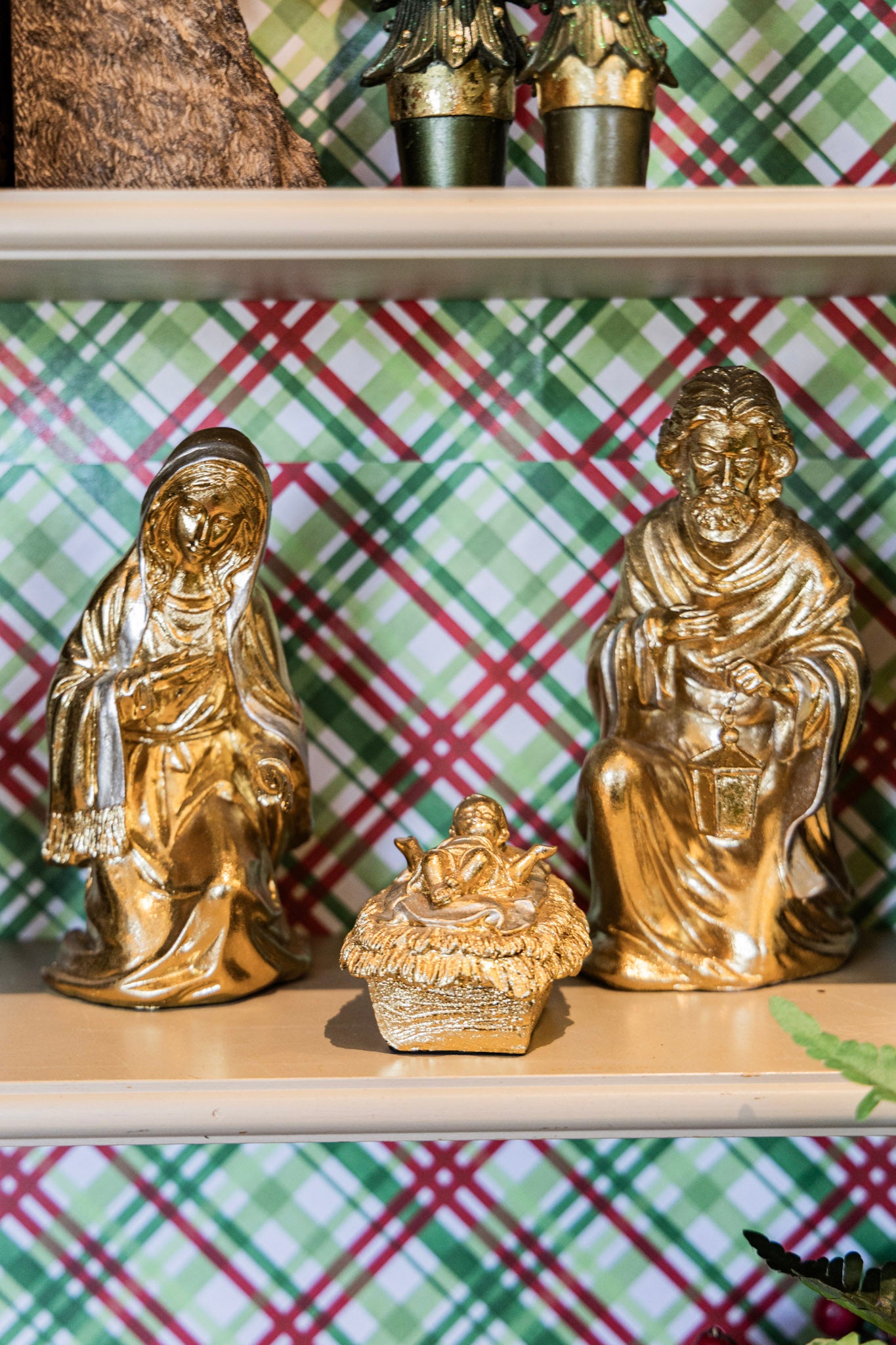 Gilded Holy Family Nativity S/3