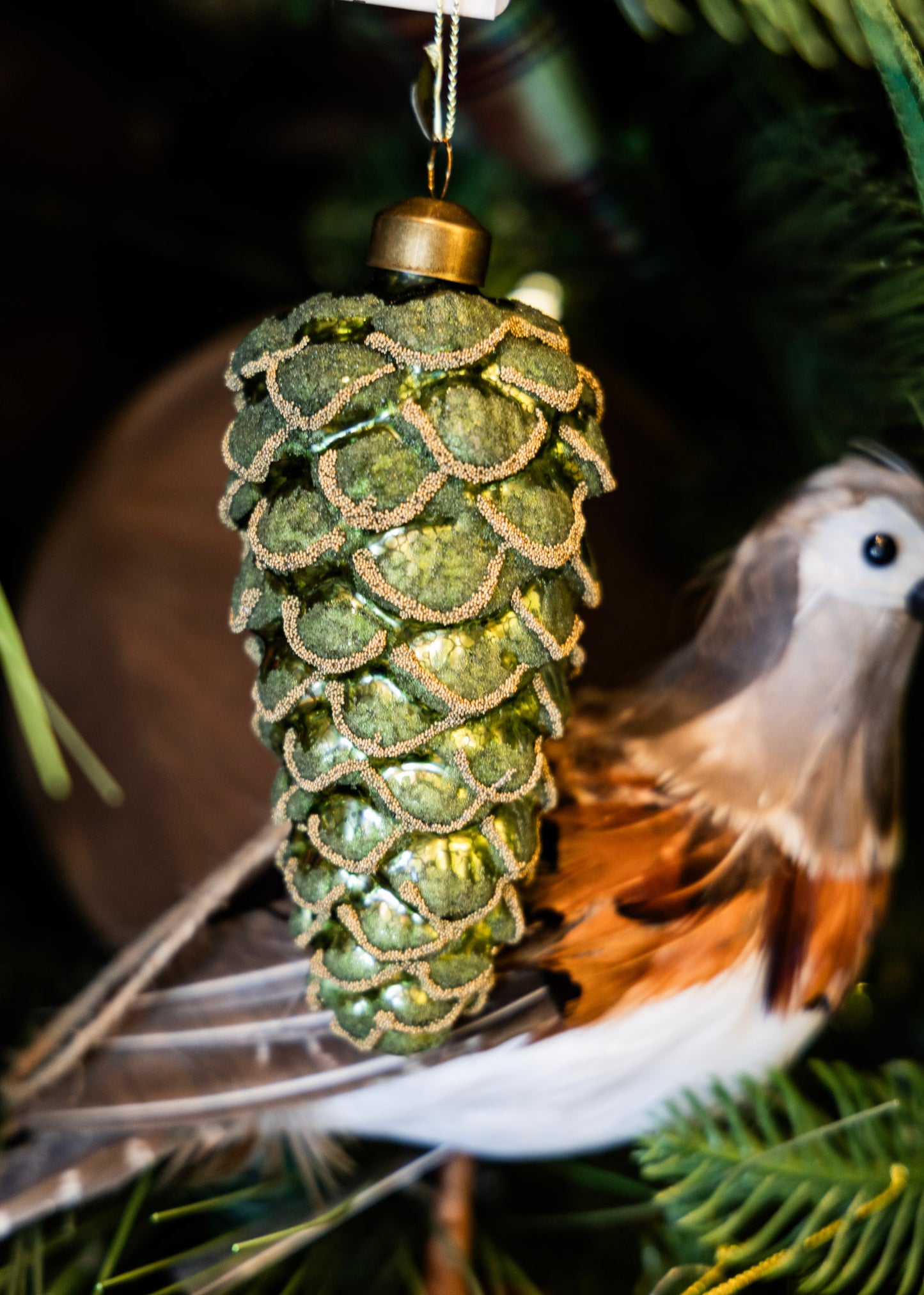Green Pinecone Ornament