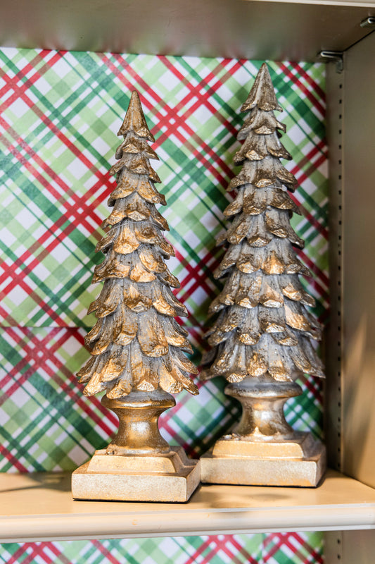 Antique Gold Trees S/2