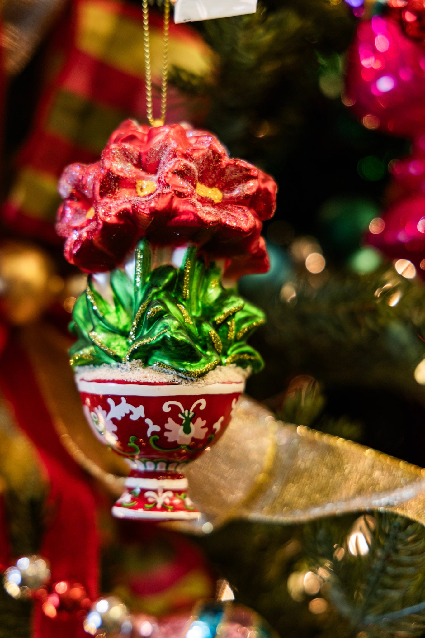 Potted Amarylis Ornament