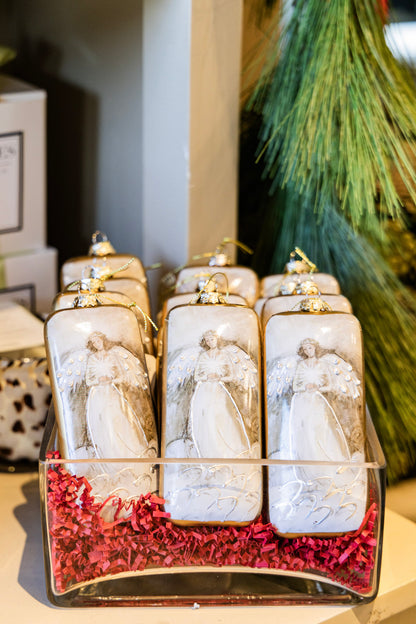 Golden Angel Rectangle Ornament