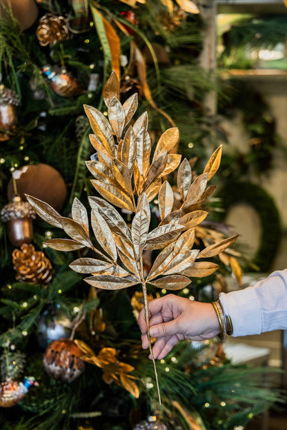 Gold Bay Leaf Spray