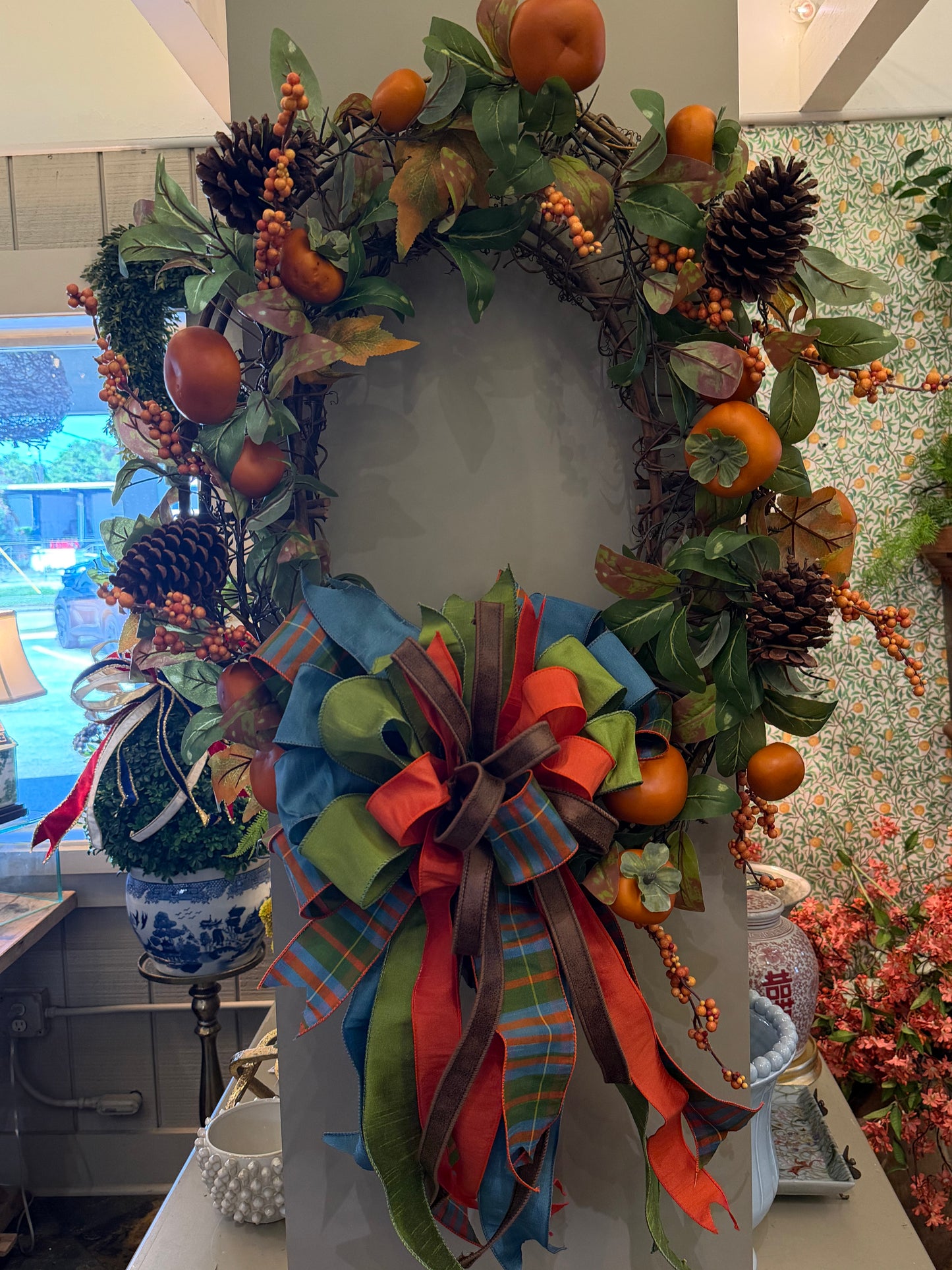 Fall Persimmon Wreath