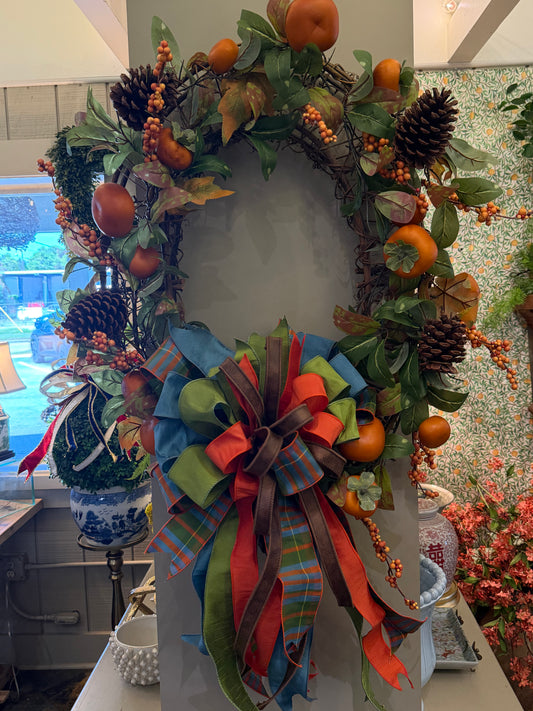 Fall Persimmon Wreath
