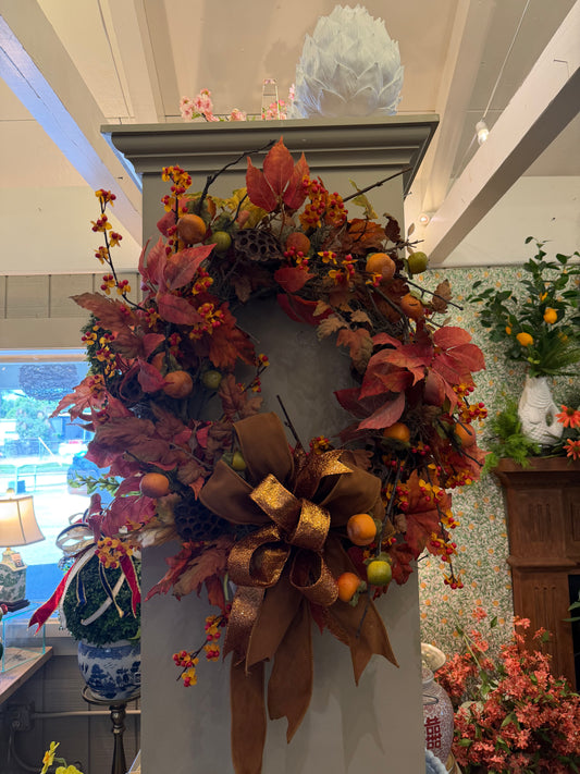 Persimmon and Bittersweet Wreath