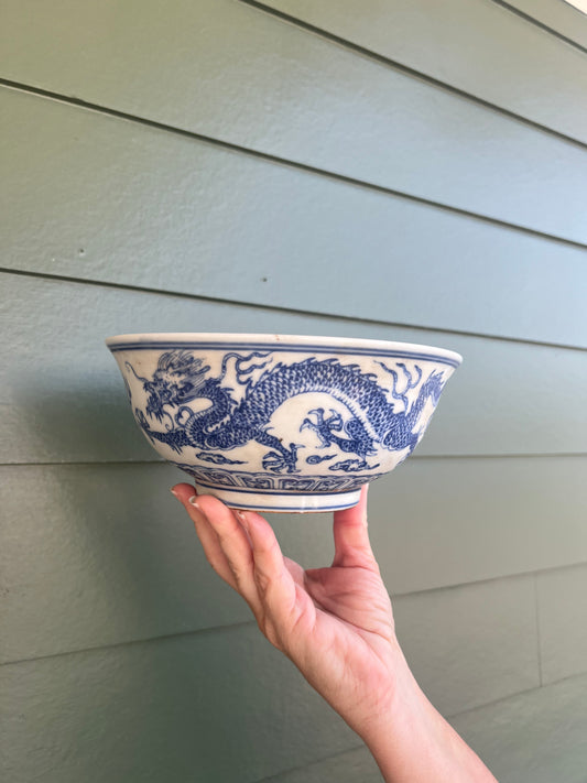 Blue & White Dragon Bowl