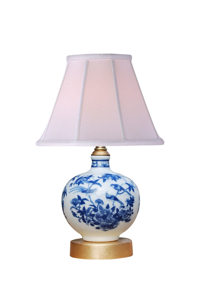 Blue and White English Mini Vase Lamp
