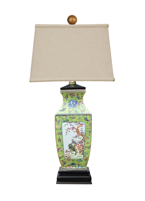 Porcelain Floral Vase Lamp