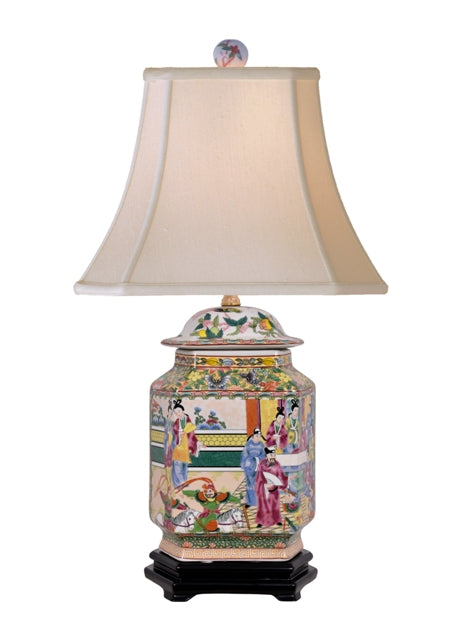 Rose Canton Jar Lamp