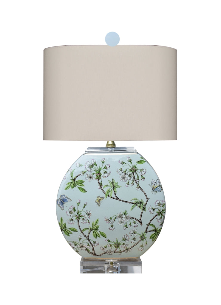 Cherry Blossoms Moon Vase Lamp