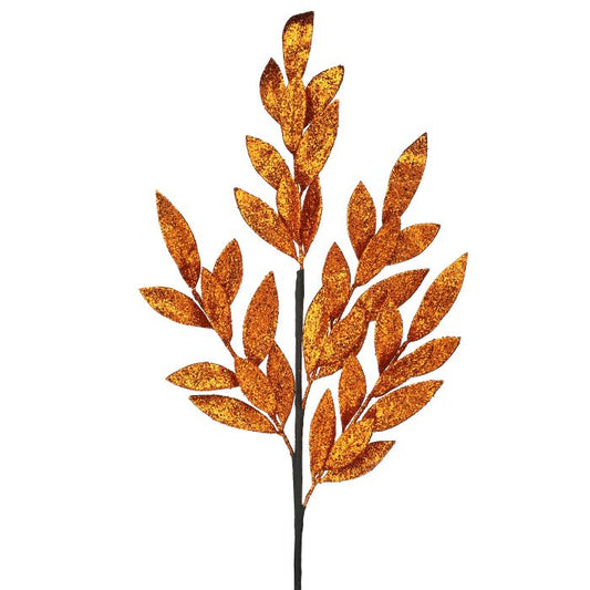 Glitter Laurel Leaf Pick