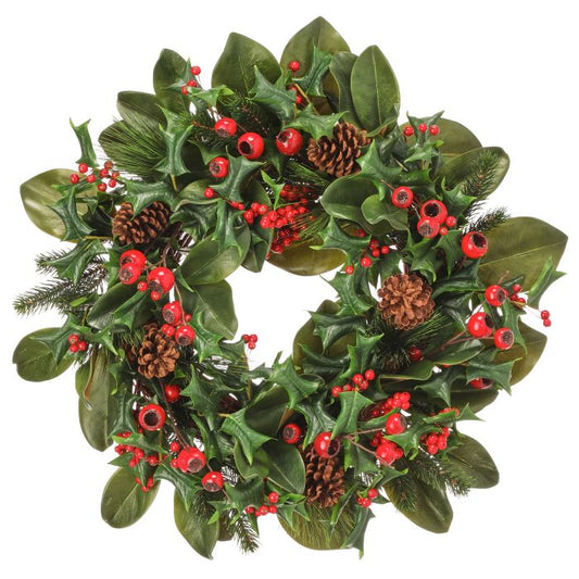 Premium Berry/Pine/Magnolia/Holly Wreath