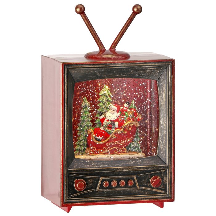 LED Santa TV Water Globe
