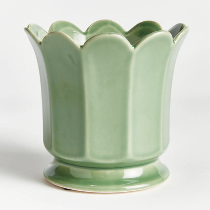 Green Maline Footed Pot