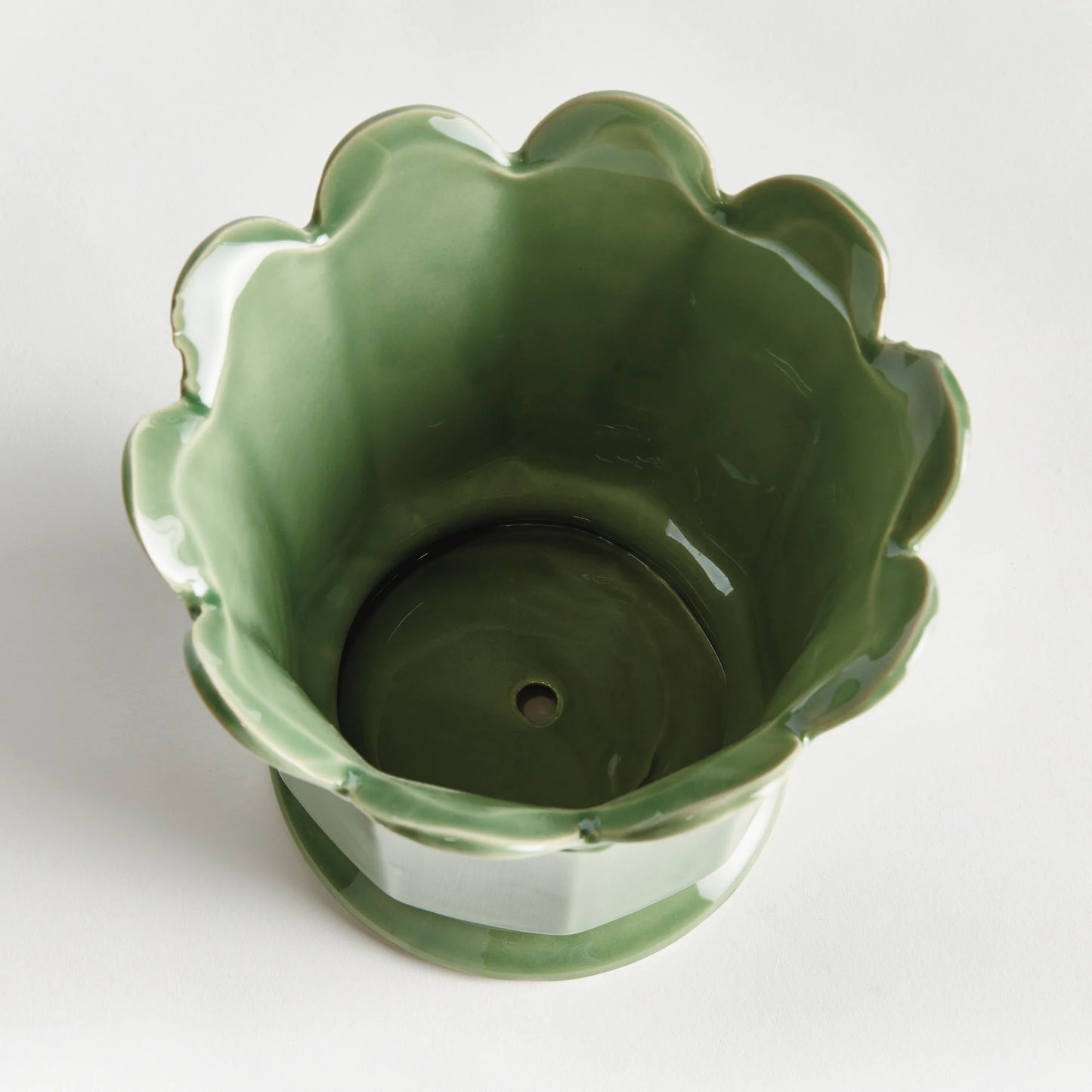 Green Maline Footed Pot