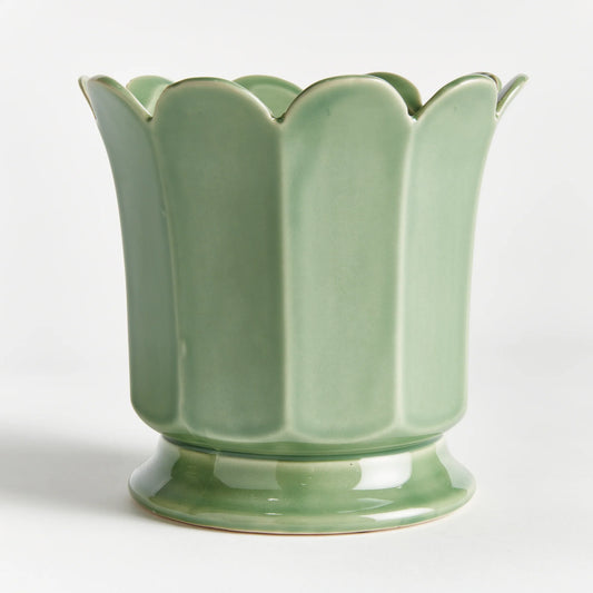 Green Maline Footed Pot