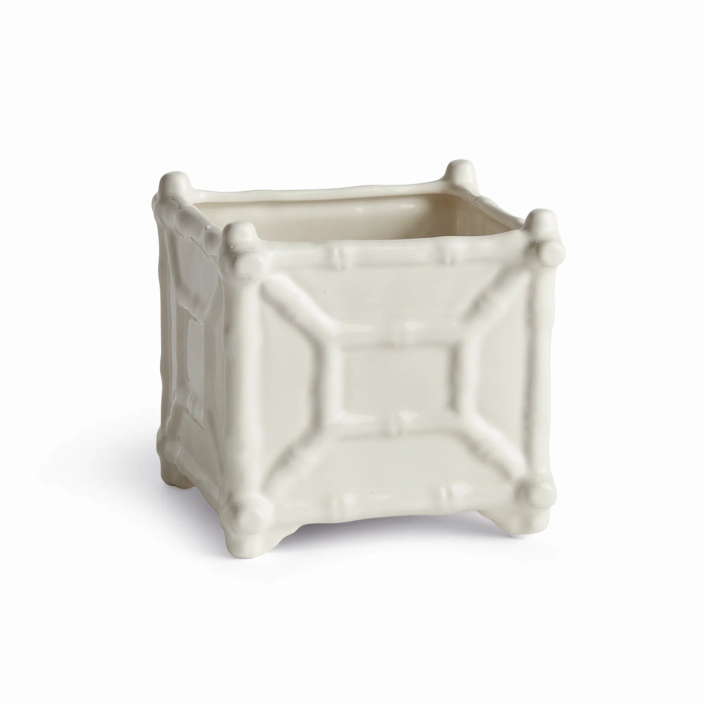 Chinoiserie Square Cachepot