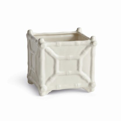 Chinoiserie Square Cachepot