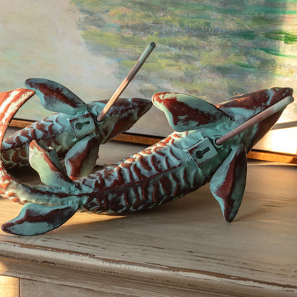 Swimming Koi Fish with Verdigris Finish S/2