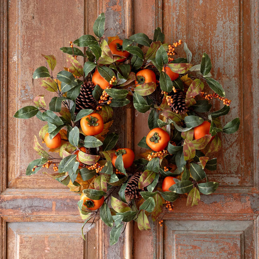 Autumn Persimmon Wreath