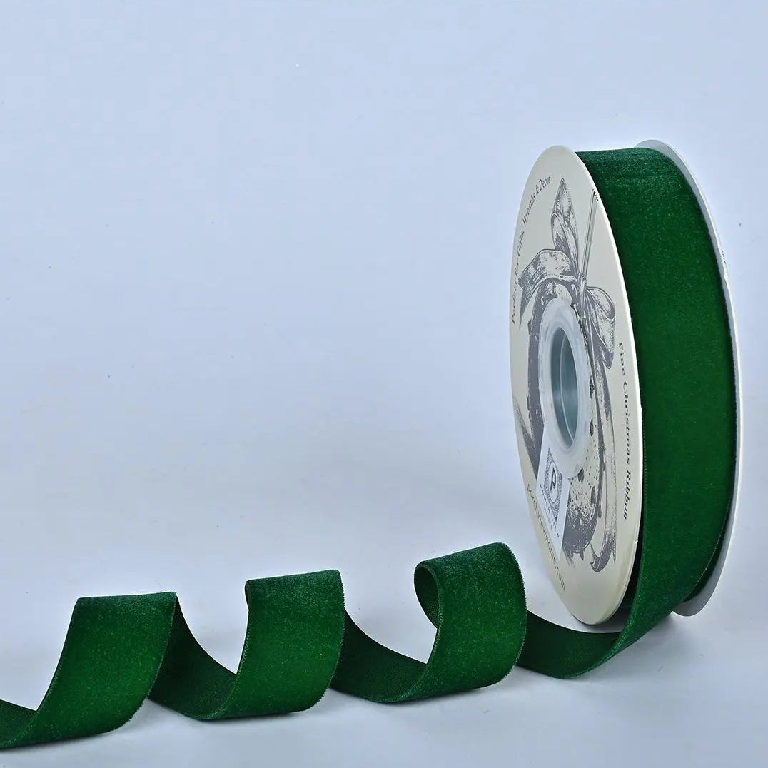 Apple Green Velvet Finishing Ribbon
