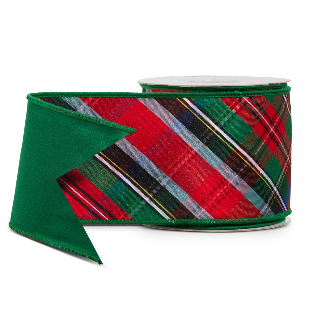Tartan Plaid Wired Ribbon