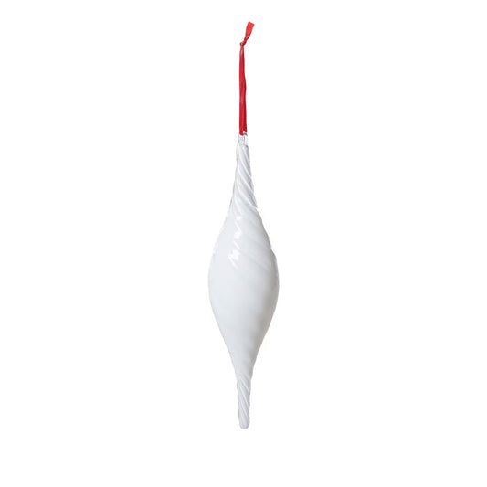 Milk Way Swirl Glass Finial Drop Ornament, 10.5"