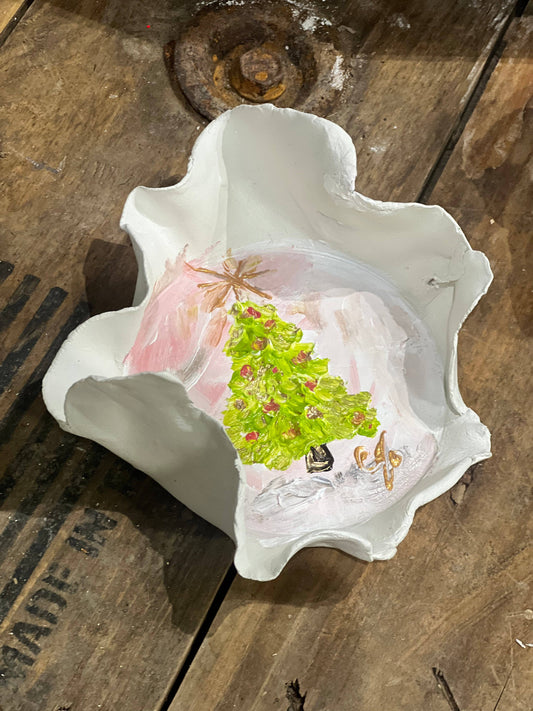 Christmas Tree Sculptural Bowl