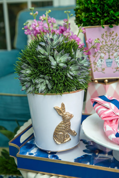 Regency Rabbit Round Cachepot