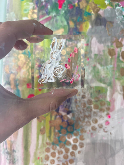 Baby Bunny Lucite Block