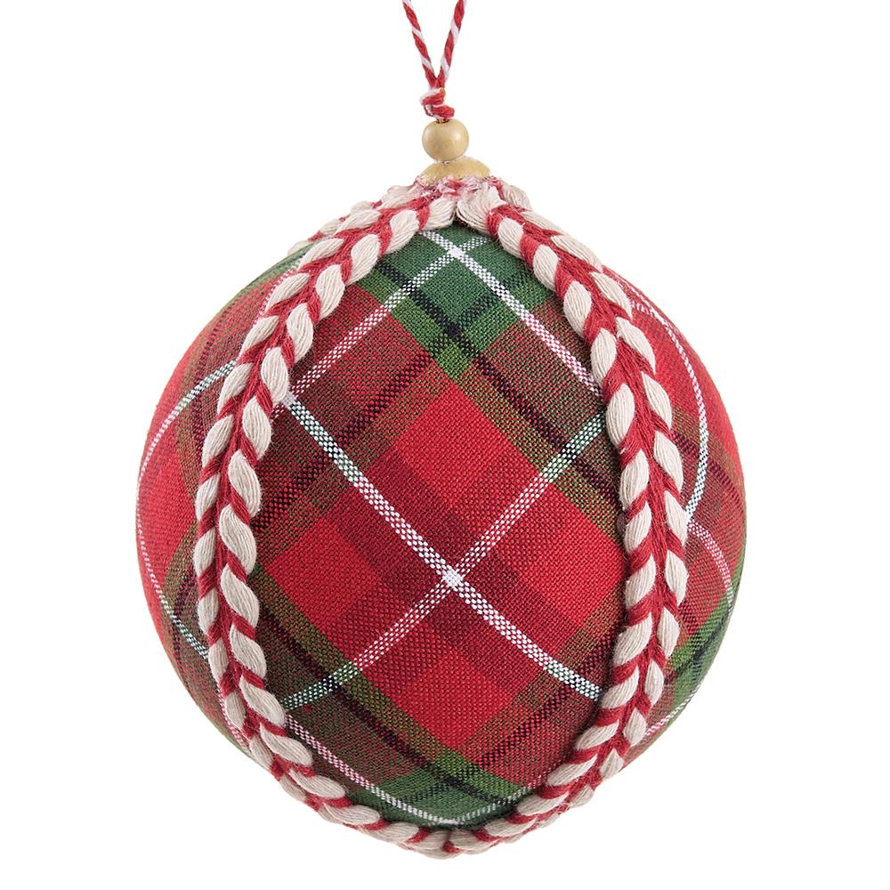 Plaid Ball Ornament