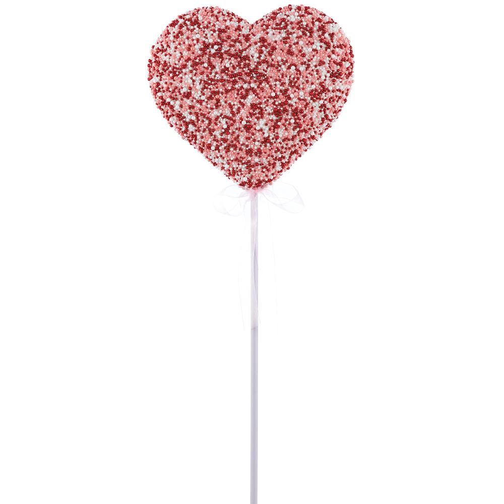 Glittered Heart Pick
