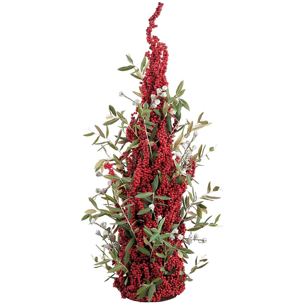 Berry and Eucalyptus Cone Topiary