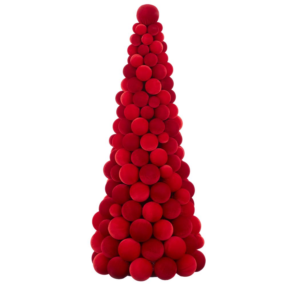 Velvet Ball Cone Topiary