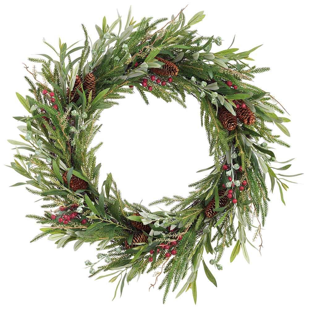 Pine, Berry and Eucalyptus Wreath