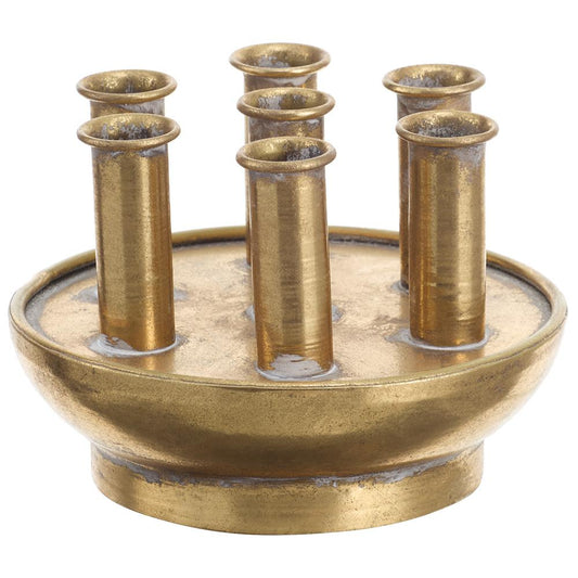 Gold Metal Tulip Vase