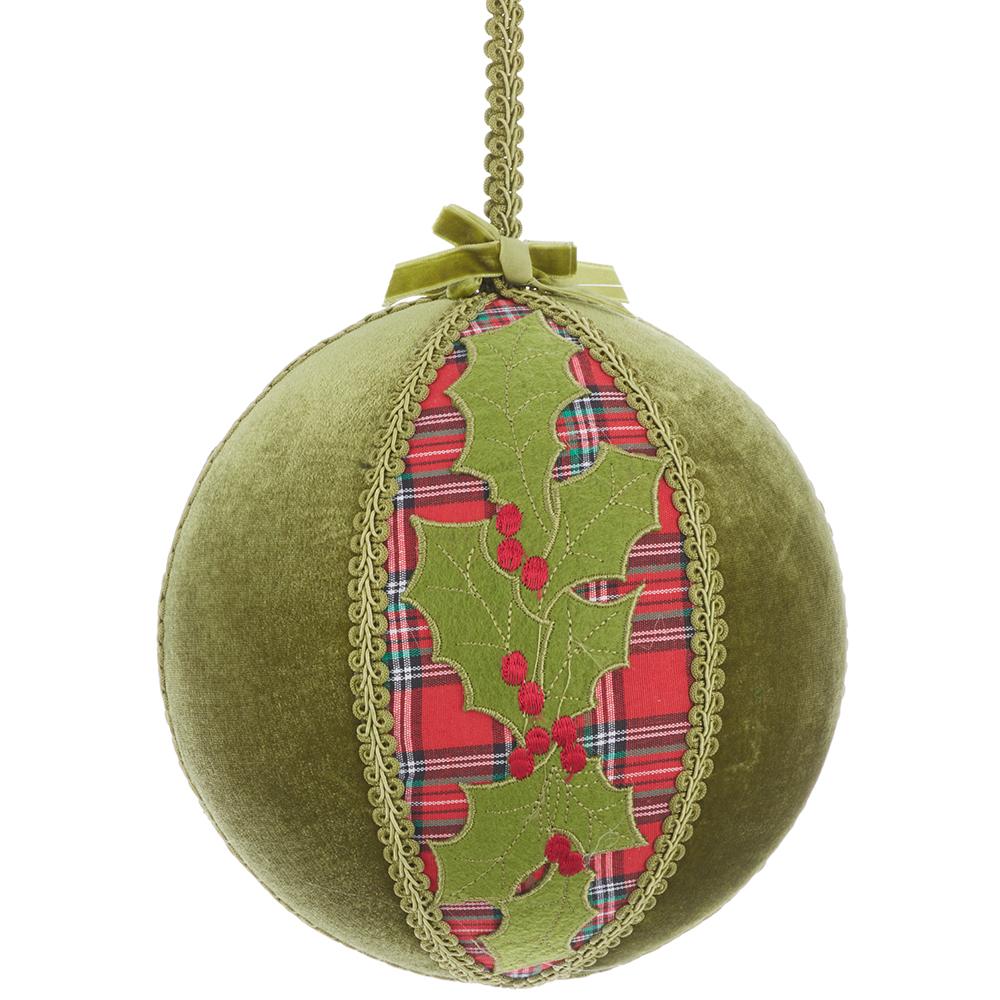 Holly Ball Ornament