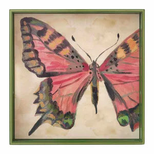 Butterfly Study 15 Inch Square Lacquer Serving Tray