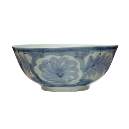 Blue and White Stoneware Bowl