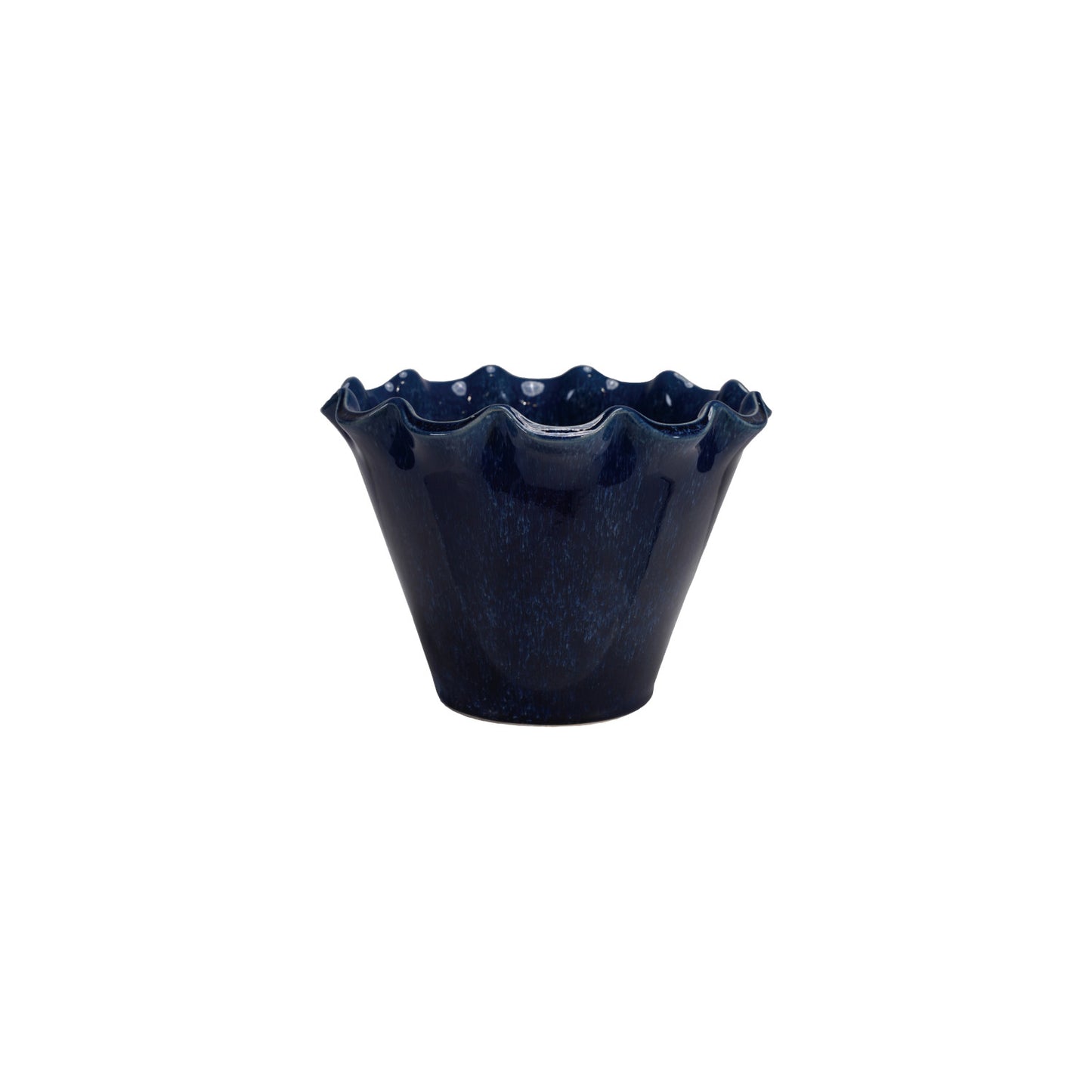 6" Blue Stoneware Planter