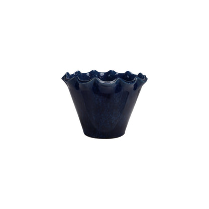 6" Blue Stoneware Planter