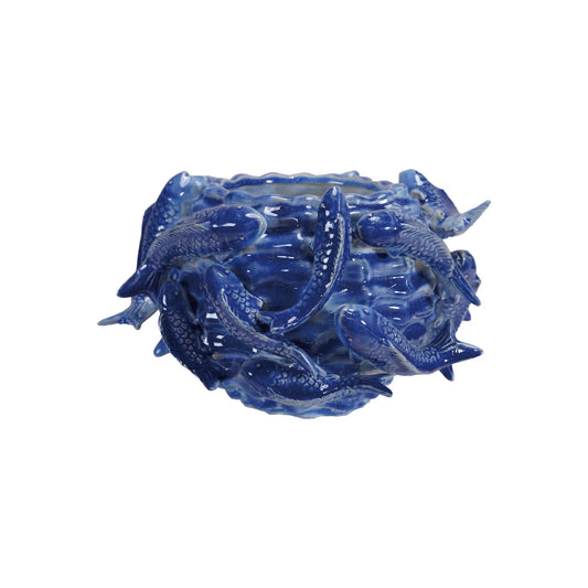 3D Cobalt Fish Vase
