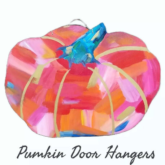 Abstract Pumpkin Door Hanger