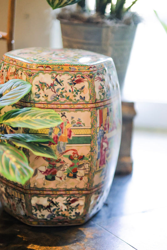 Rose Medallion Garden Stool