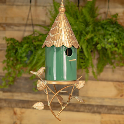 Dark Green Hanging Birdhouse