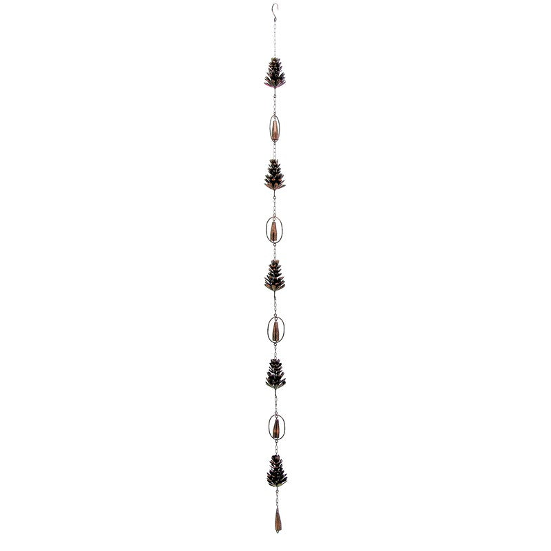 Antique Bronze Hanging Pinecone Rain Chain