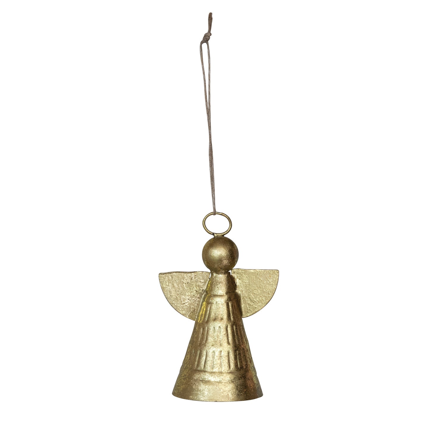 Metal Angel Ornament, Gold Finish
