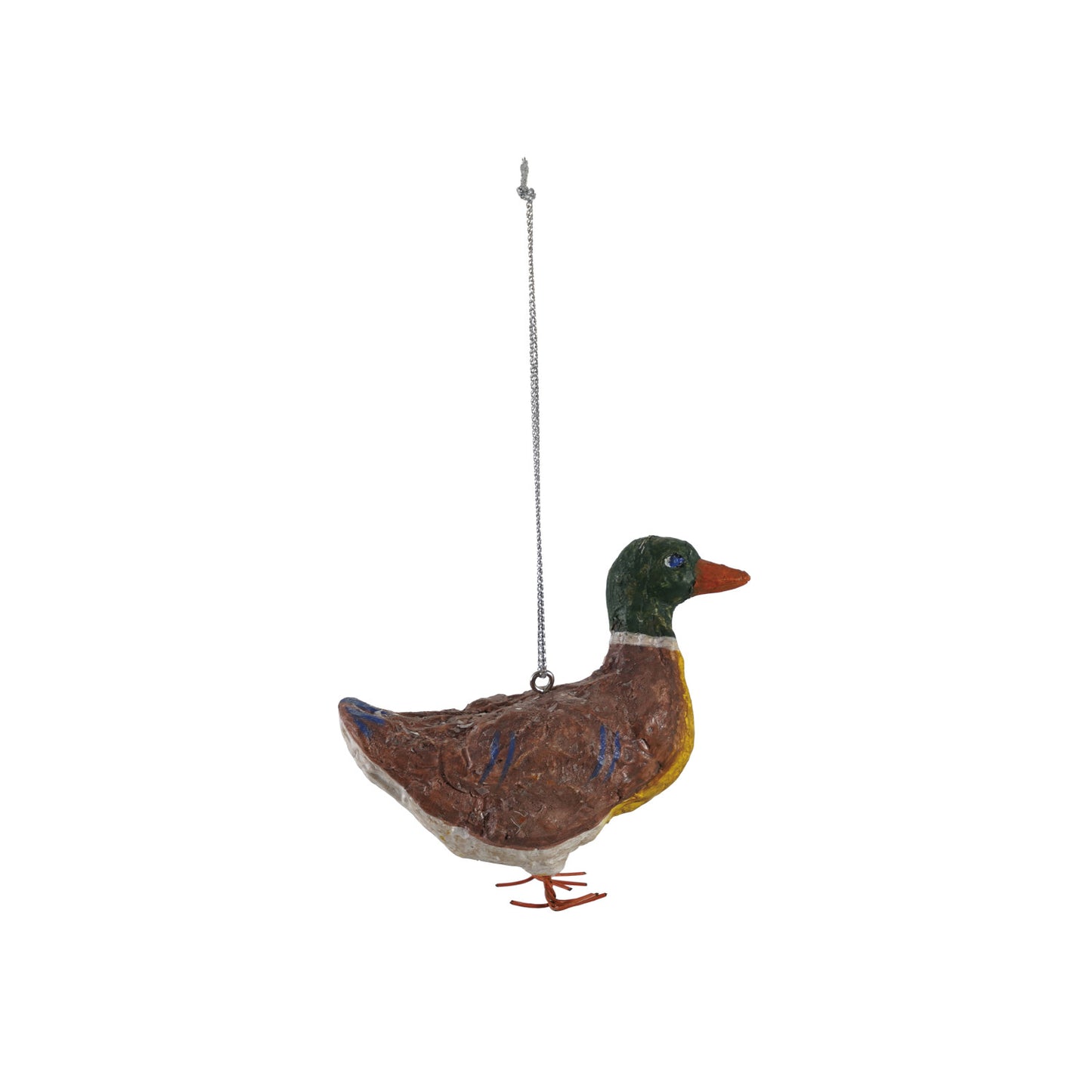 Mallard Ornament with Metal Wire Feet